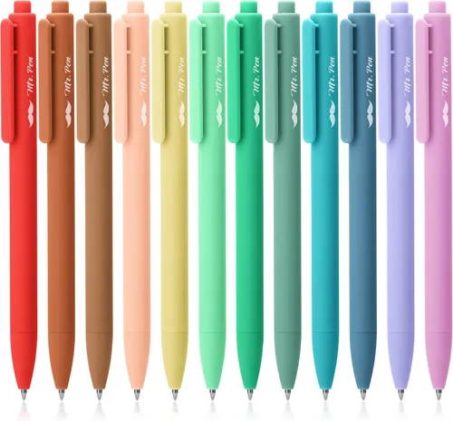 Vista 13 de Mr. Pen - Bolígrafos de gel retráctiles, paquete de 12, secado rápido, bolígrafos de gel de punta fina de 0.7mm, bolígrafos retráctiles, bolígrafos