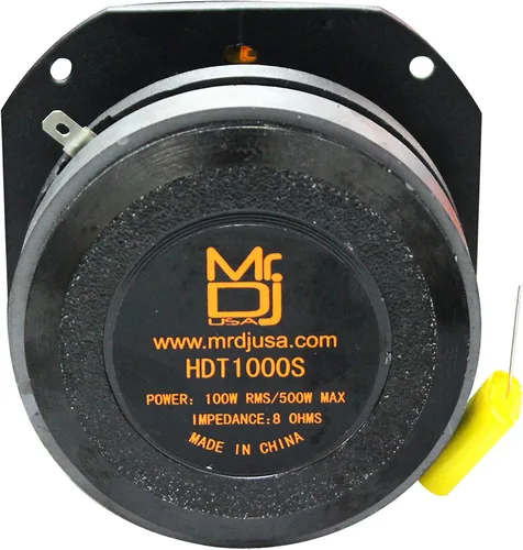 Vista 5 de Mr. Dj HDT1000S - Tweeter de alta compresión de bala de titanio de 4 pulgadas con imán de ferrita de 11 onzas (cromo)