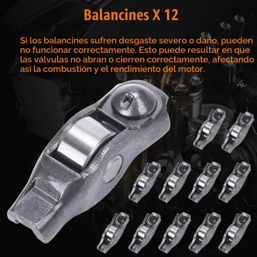 Vista 3 de 12 piezas de balancines y levantadores con kit de juntas