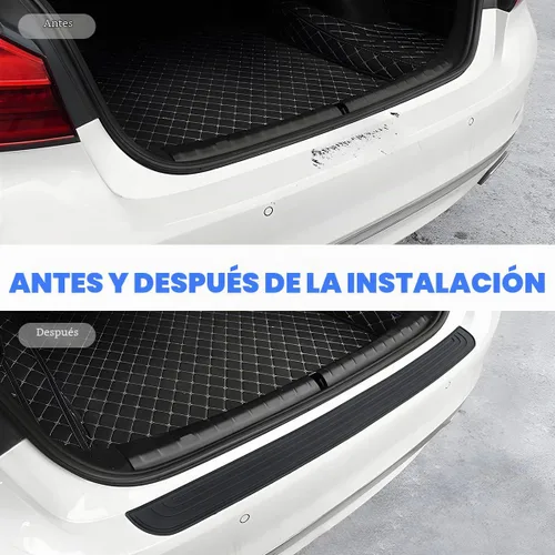 Vista 5 de Protector de parachoques trasero de automóvil, tira de goma antiarañazos para la mayoría de automóviles y SUV trunk-door entry coverage, abrasion