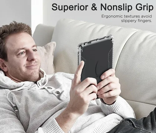 Vista 5 de MoKo Funda para tableta Amazon Kindle Fire HD 8 y 8 Plus (12ª generación - versión 2024/2022) de 8 pulgadas, ultra transparente, suave, flexible