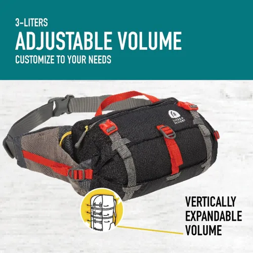 Vista 10 de Sierra Designs Riñonera lumbar flexible, bolsa de cintura de senderismo con soporte para botella de agua, volumen ajustable y más