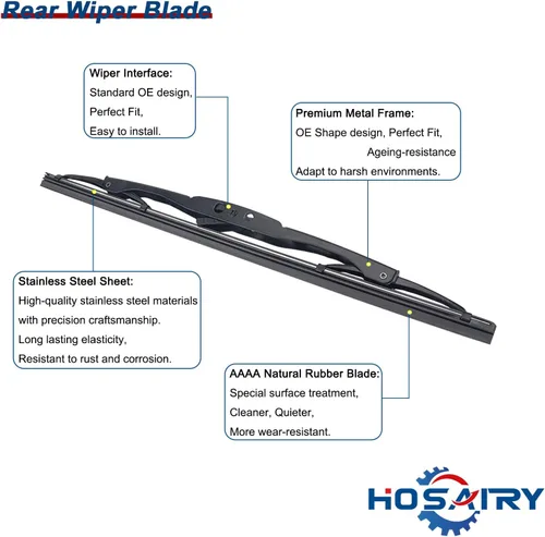 Vista 4 de Juego de limpiaparabrisas trasero para Buick Envision 2016-2020, para GMC Terrain 2018-2020, para Chevy Blazer Bolt EV Equinox 2017-2020 Conjunto