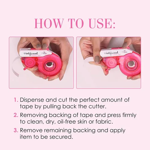 Vista 5 de Hollywood Fashion Secrets Fashion Tape Roll, Dispenser