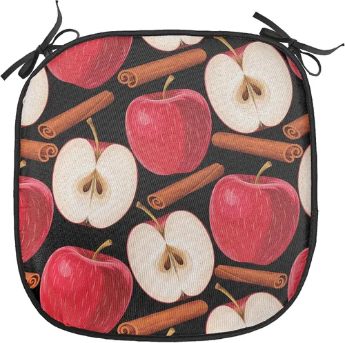 Vista 205 de Ambesonne Flamingo - Cojín de asiento para silla, diseño de fantasía exótica con elementos de vida silvestre hawaiana en colores pastel, acolchado