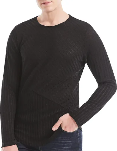 Vista 6 de GEEK LIGHTING Mens Long Sleeve Turtleneck Shirt Casual Slim Fit Basic T-Shirt
