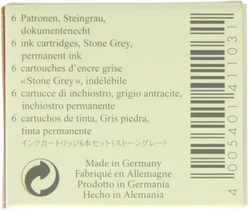 Vista 2 de Faber Castell - Cartucho de tinta gris piedra 141103, 6