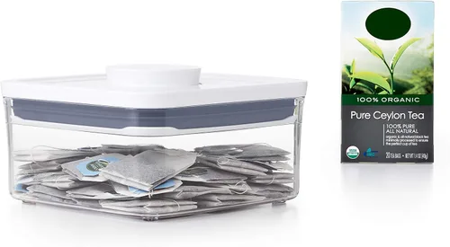 Vista 12 de OXO Good Grips POP - Recipiente hermético de almacenamiento de alimentos - Caja Grande Mini 1.1 Qt Ideal para bolsitas de té, suministros