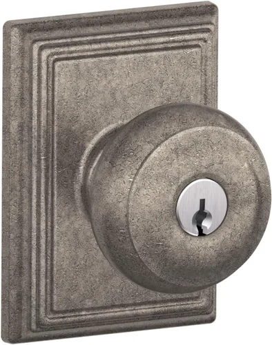 Vista 50 de SCHLAGE F10 GEO 716 Pomo de Puerta Georgiano, Cerradura de Paso para Pasillo y Armario, Bronce Envejecido (Paquete de 4)
