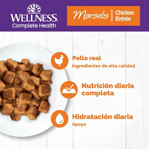 Vista 2 de Wellness Natural comida enlatada, para gatos, libre de granos, Anaranjado