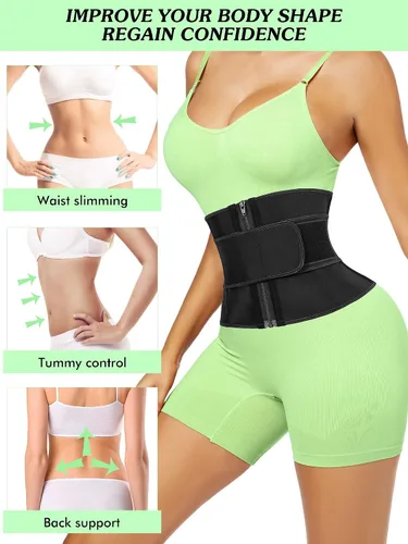 Vista 3 de Atbuty Entrenador de cintura con velcro ajustable para mujer, moldeador de cintura Faja Faja Faja