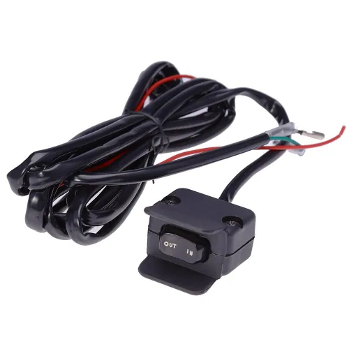 Vista 4 de Interruptor de pulgar basculante de cabrestante de 12 V con soporte de montaje, interruptor de control de barra de mango para KFI, WARN, Ramsey
