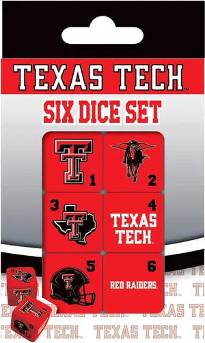 Vista 9 de MasterPieces Game Day - NCAA Alabama Crimson Tide - Juego de 6 dados con logotipo del equipo, tamaño estándar D6