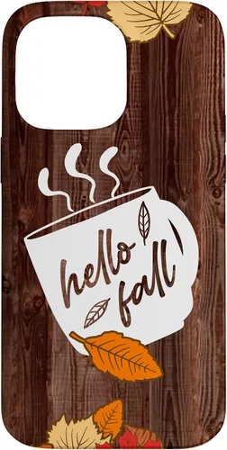 Vista 21 de Hello Fall Mug Maple Leaves Autumn Season Thanksgiving Gift Case for iPhone 17