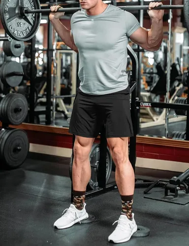 Vista 6 de Aolesy Pantalones cortos deportivos para hombre, de secado rápido, con bolsillos, ligeros, para correr, entrenamiento, tenis casuales