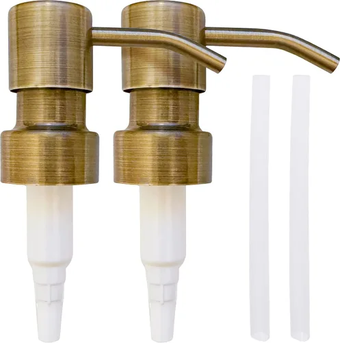 Vista 14 de Bombas dispensadoras de jabón y loción de acero inoxidable, reemplazo para tus botellas (negro mate, paquete de 2)