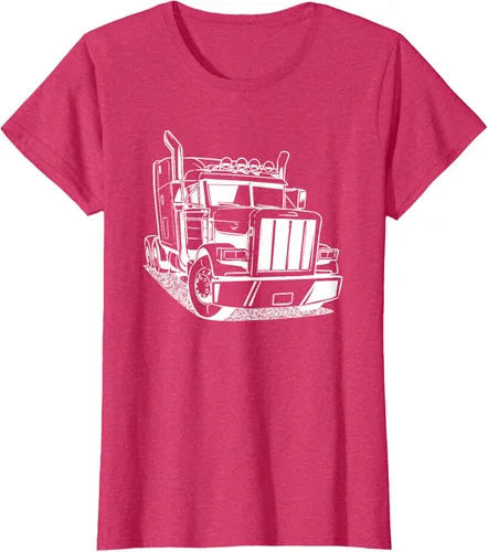 Vista 7 de Diesel Big Rig 18 Wheeler - Camiseta de camionero para camionero, Negro, S