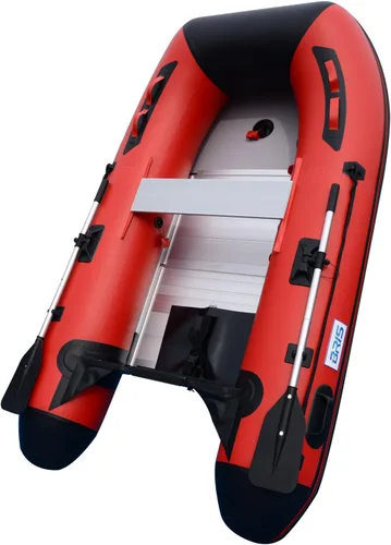 Vista 3 de BRIS Bote inflable de 8.8 pies de barco pontón de pesca tierno con piso de aluminio