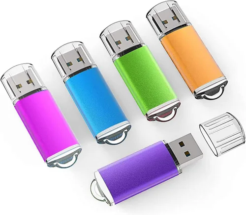 Vista 10 de K&ZZ Unidad flash USB de 4 GB, paquete de 5 unidades USB 2.0, unidades flash USB 2.0 de fácil almacenamiento, unidad de pulgar 4G Gig Stick Zip