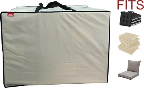 Vista 5 de Bolsa de almacenamiento cuadrada para cojines y fundas para exteriores, bolsas protectoras con cremallera y asas, 32 pulgadas de largo x 32 pulgadas
