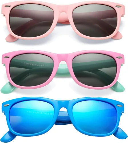 Vista 70 de Lentes de sol polarizados de goma elastómero termoplástico (TPEE) flexible, para niñas y niños de 3 a 9 años