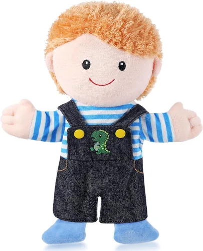 Vista 12 de 1 pieza de marionetas de mano familiares de 12 pulgadas, abuelos, mamá y papá, hermano y hermana, marionetas de mano de peluche para niños, juguetes