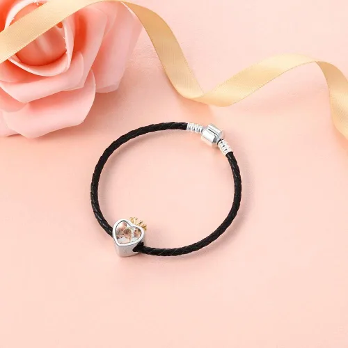 Vista 5 de Dije de foto personalizable, diseño de corazón con dije con tus seres queridos, para mujer, para regalo de madre e hija, para brazalete o collar