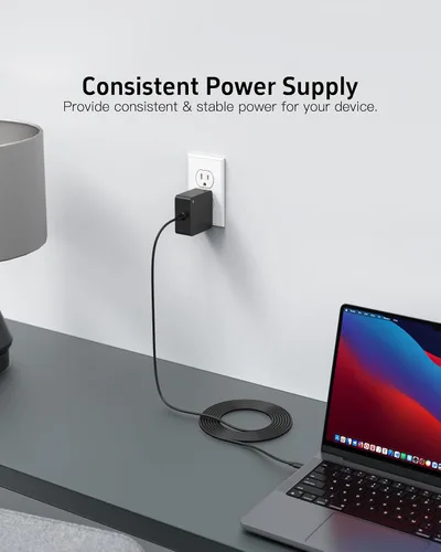 Vista 5 de Cargador Superer USB-C de 65 W para portátil Asus Zenbook Chromebook Expertbook Indicador LED, portátil, para cargador de teléfono tipo C