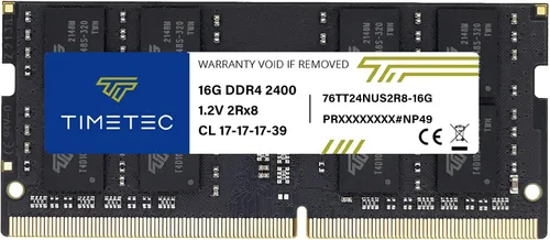 Vista 17 de Timetec Premium 8GB DDR4 2400MHz (DDR4-2400) PC4-19200 (PC4-2400T) sin ECC sin búfer 1.2V CL17 1Rx8 de rango único 260 pines SODIMM, módulo