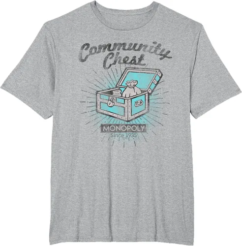 Vista 25 de Monopoly Camiseta Community Chest, gris, S Gris Oscuro