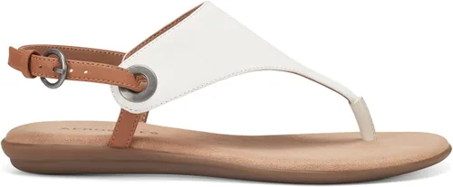 Vista 7 de Aerosoles Sandalia plana casual para mujer, Blanco