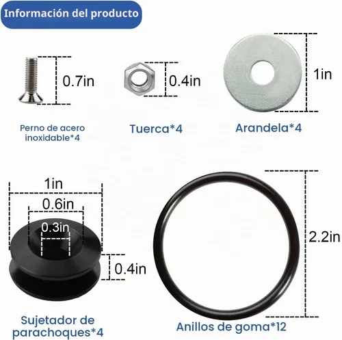 Vista 6 de Clips para Parachoques Delantero Negro 12PC Clips de Liberación Rápida para Parachoques se Pueden Aplicar a Parachoques Delanteros y Traseros