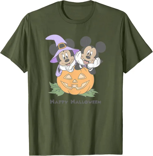 Vista 36 de Disney Mickey and Friends Halloween Pumpkin Mickey & Minnie Camiseta Blanco