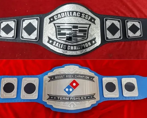 Vista 7 de HANDSY Cinturón de campeonato personalizable para todos los deportes, cinturón de campeonato de lucha libre personalizado