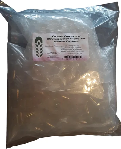 Vista 5 de Capsule Connection Separadas Vacías Pululan Cápsulas, 00" Tamaño, Vegano & Vegetariano (100)