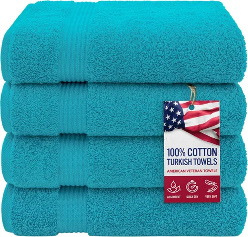 Vista 85 de Juego de toallas American Veteran Towel, de lujo, 6 piezas de algodón 100 % turco para máxima suavidad y absorción, para hotel y spa