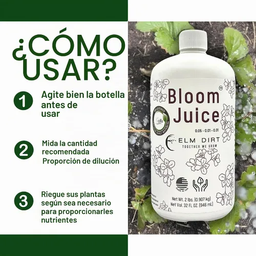 Vista 4 de Elm Dirt Bloom Juice - Potenciador líquido de floración para flores y tomates, 32 onzas