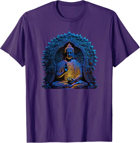 Vista 96 de Estatua de Buda Yoga Budismo Zen Buddhism Meditation T-Shirt Negro