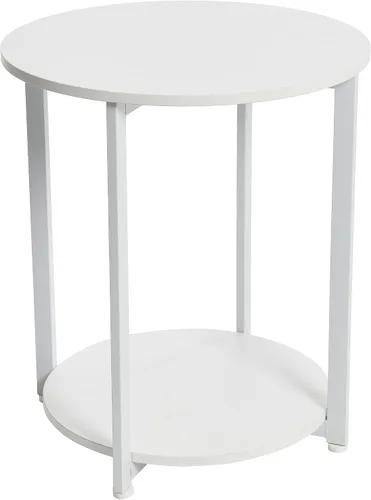 Vista 13 de Household Essentials Mesa auxiliar de madera con estante de almacenamiento Ashwood