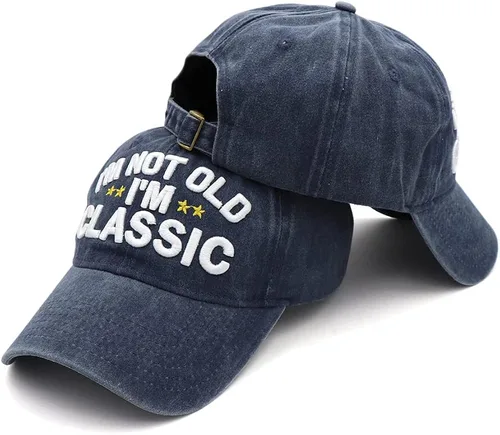 Vista 2 de Divertidos regalos de jubilación, sombrero de camionero para hombres y mujeres, regalo único de cumpleaños I'm Not Old I'm Classic Gorra de béisbol