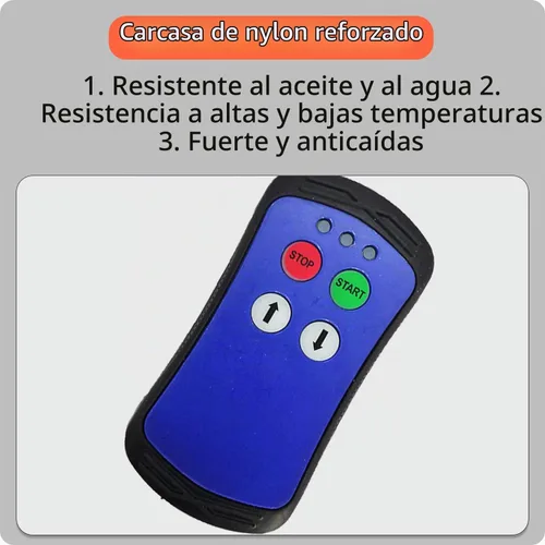 Vista 3 de A200 Industrial Control remoto inalámbrico grúa alzamiento 2 botón camión puerta trasera interruptor 12v transmisor y receptor Azul