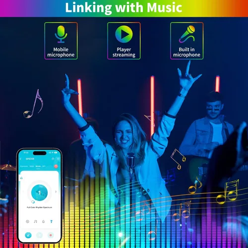 Vista 5 de PAUTIX Controlador de música LED Bluetooth 12 en 1, controlador de color completo SP630E, control de aplicación iOS/Andriod compatible con casi