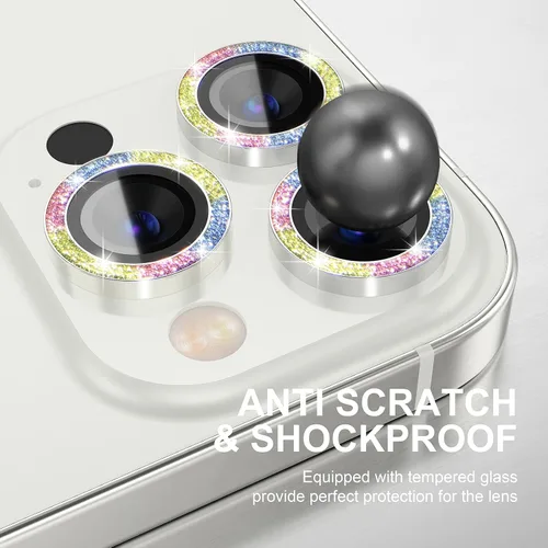Vista 171 de Choiche Compatible para iPhone 16 Pro/iPhone 16 Pro Max Protector de Lente de Cámara, Vidrio Templado 9H Protector de Pantalla de Cubierta de Cámara