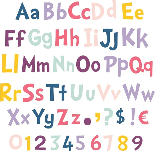 Vista 7 de Tenare Juego de 268 letras grandes para tablón de anuncios de 5 pulgadas, letras del alfabeto de pizarra, recortes de letras para exhibir tableros
