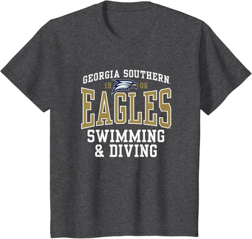 Vista 9 de Georgia Southern University Camiseta de natación y buceo Eagles, Negro