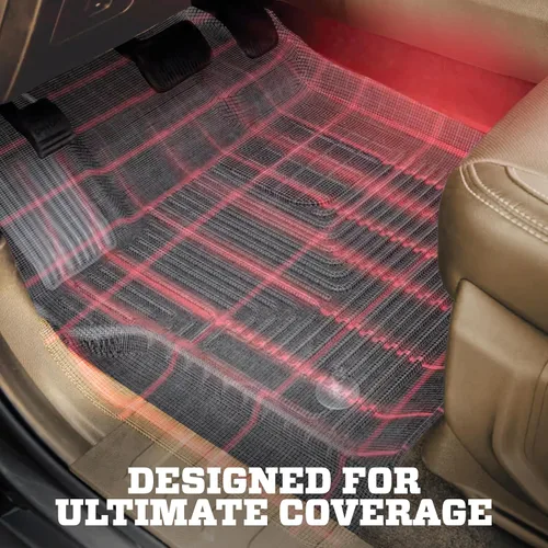 Vista 4 de Husky Liners Alfombrillas Weatherbeater Para Kia Optima 2011-2015 Delanteras y segunda fila, 3 piezas, color negro - 99691