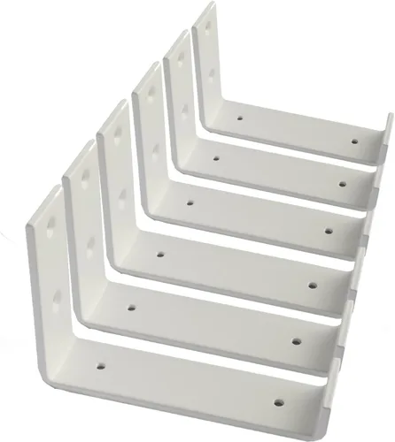 Vista 5 de Soportes de estante Paquete de 6 soportes flotantes resistentes de 6.0 pulgadas de largo x 4.0 pulgadas de alto x 1.5 pulgadas de ancho