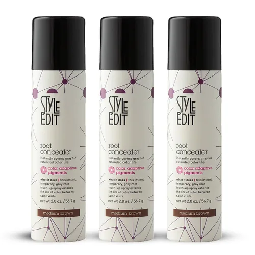 Vista 12 de Style Edit - Corrector de raíces, cubre instantáneamente canas y raíces, calidad de salón de belleza profesional