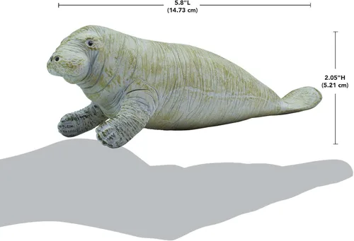 Vista 3 de Safari Ltd. Figura de Manatee – Figura detallada de plástico de 6 pulgadas – Divertido juguete educativo para niños, niñas y niños a partir de 3 años