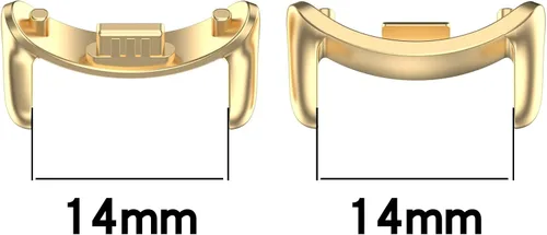 Vista 2 de FitTurn Paquete de 2 adaptadores de correa de reloj de metal, cierre/conector compatibles con Xiaomi Smart Band 8 modelos de relojes. Viene